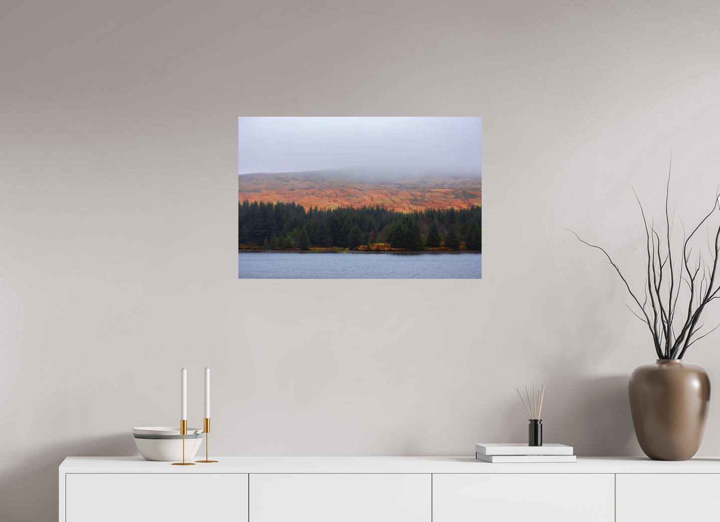 75 x 50 cm, Textured Matte Welsh Forest