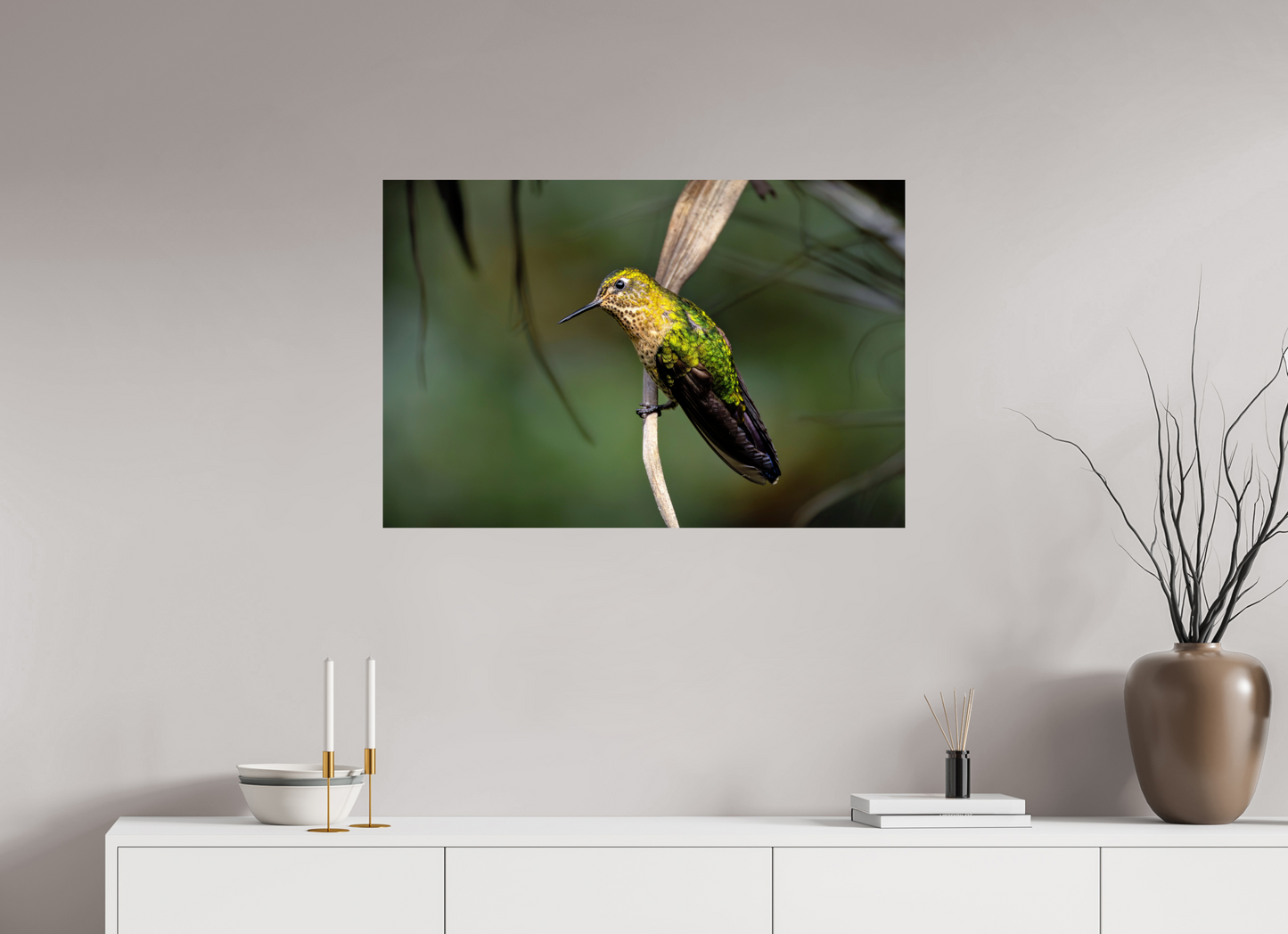 90 x 60 cm, Smooth Glossy hummingbird 3