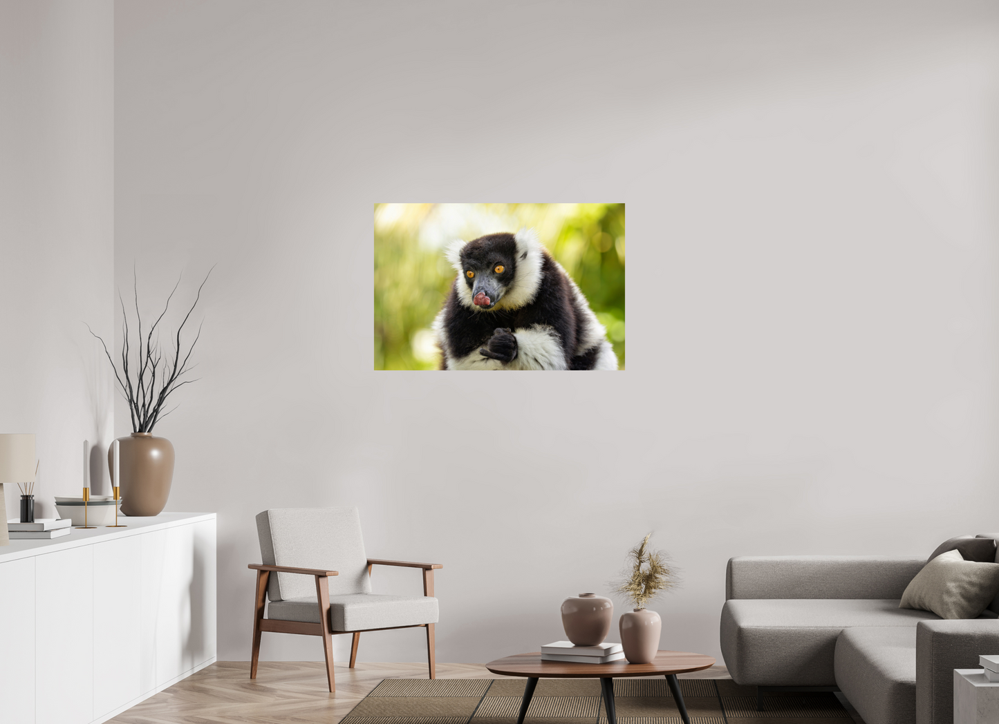 105 x 70 cm, Smooth Glossy lemur