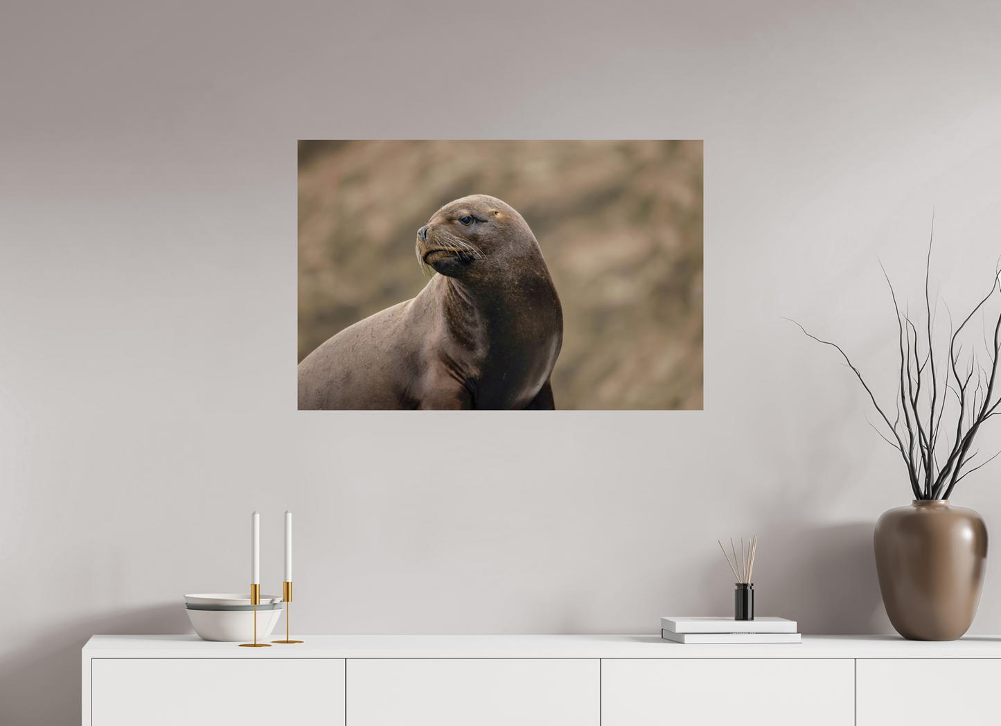 90 x 60 cm, Smooth Glossy sea lion 3