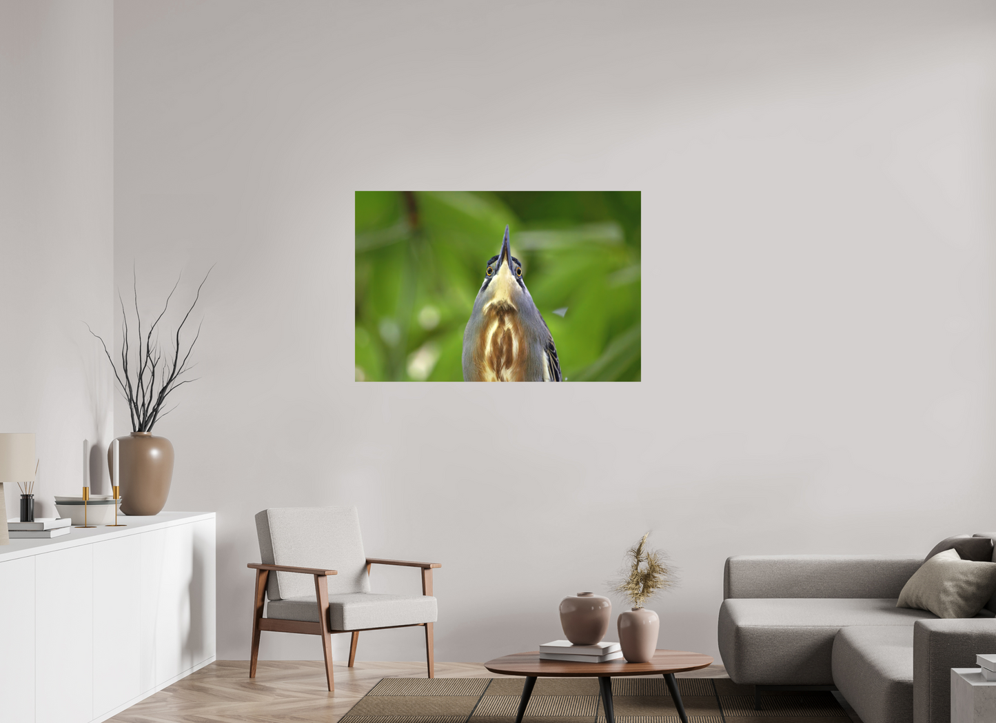 120 x 80 cm, Textured Matte young tiger heron