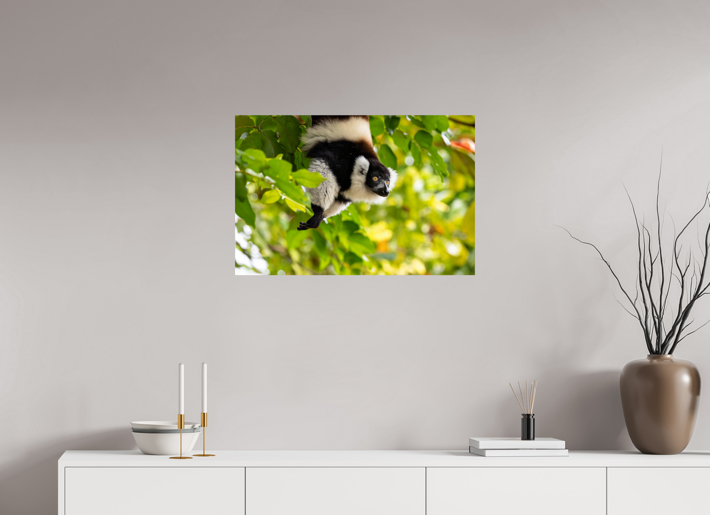 75 x 50 cm, Smooth Glossy lemur 2