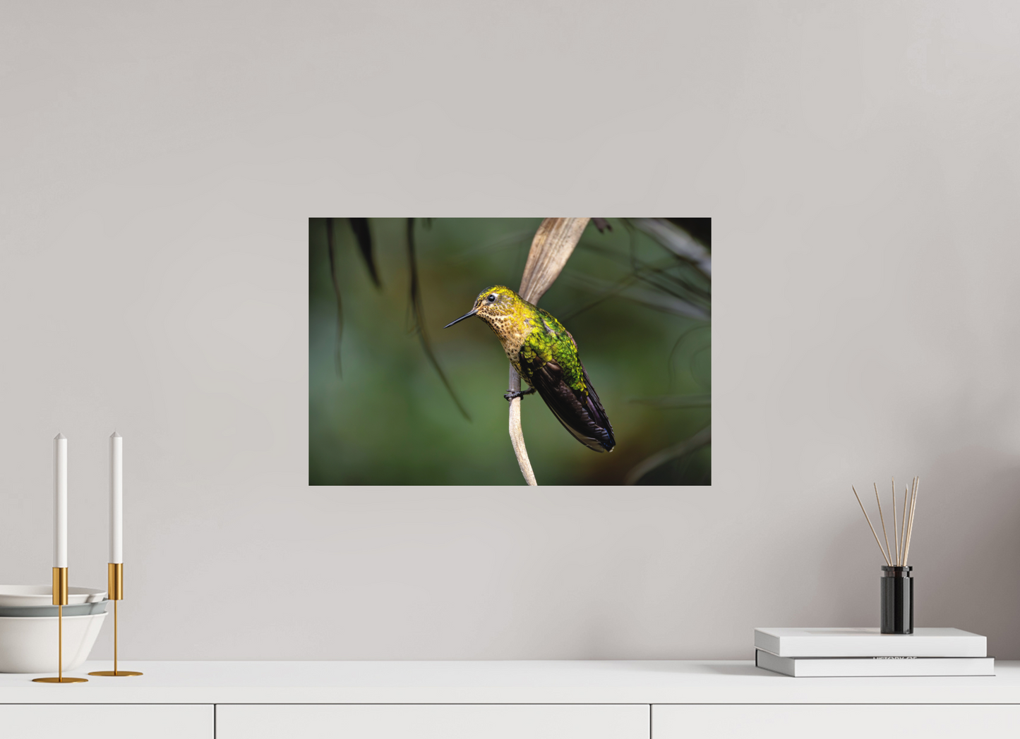 45 x 30 cm, Textured Matte hummingbird 3