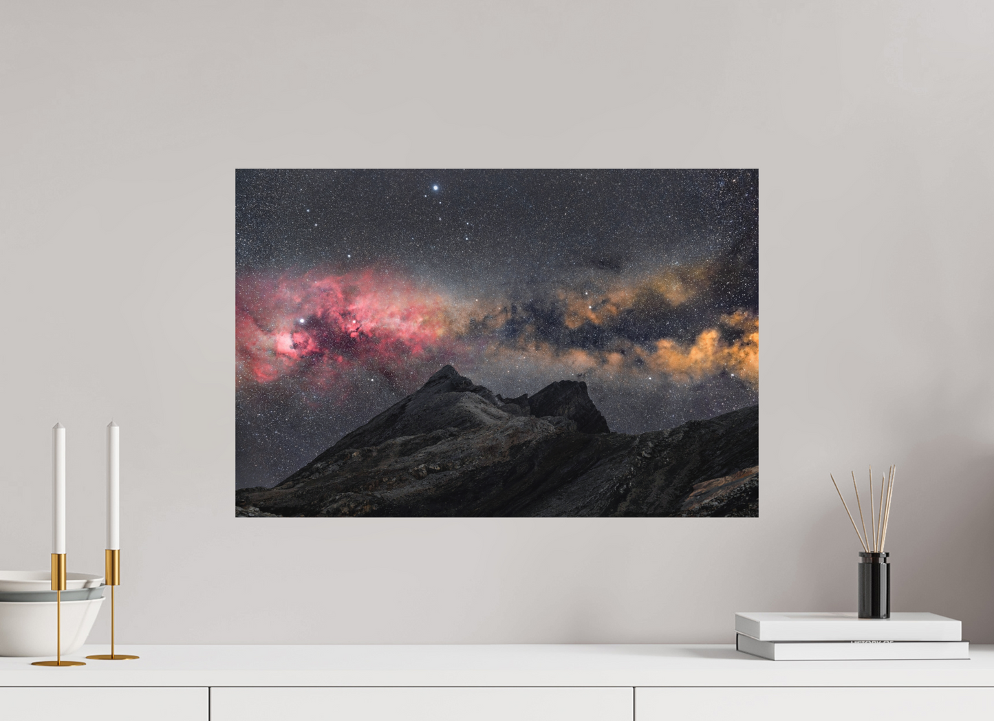 60 x 40 cm, Textured Matte Fire in the sky