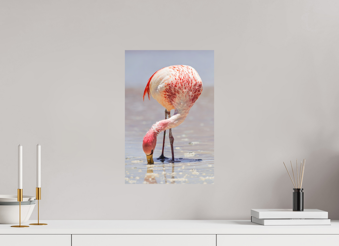 30 x 45 cm, Textured Matte Andean Flamingo