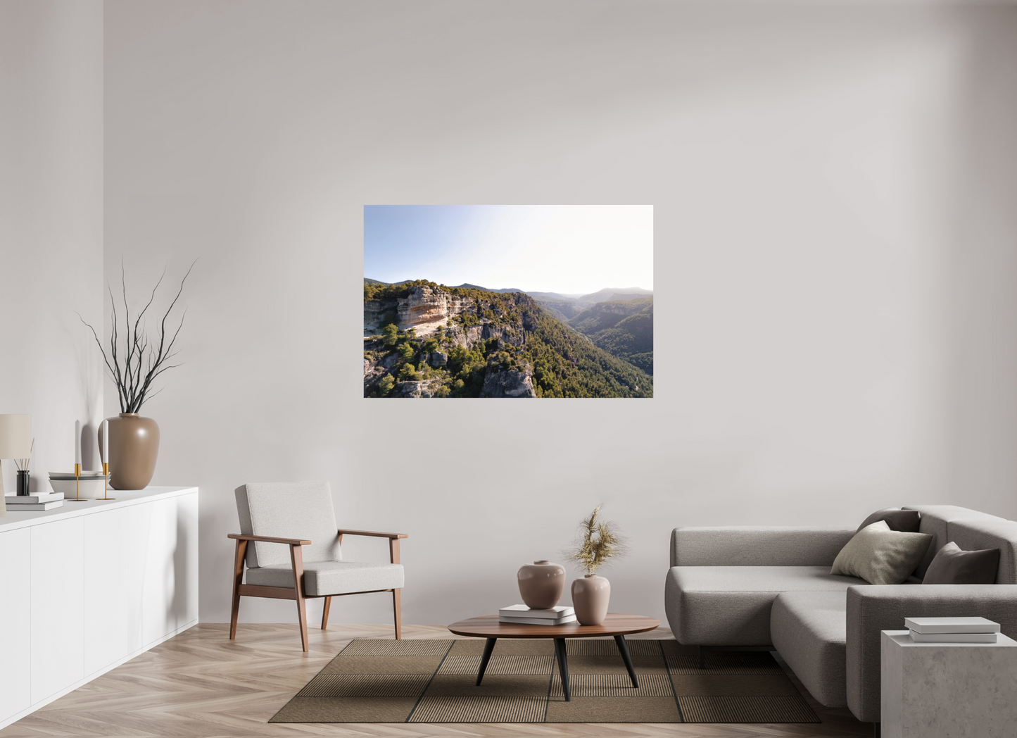 150 x 100 cm, Textured Matte The Mountain Path