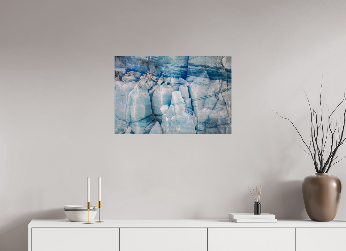 75 x 50 cm, Smooth Glossy ice