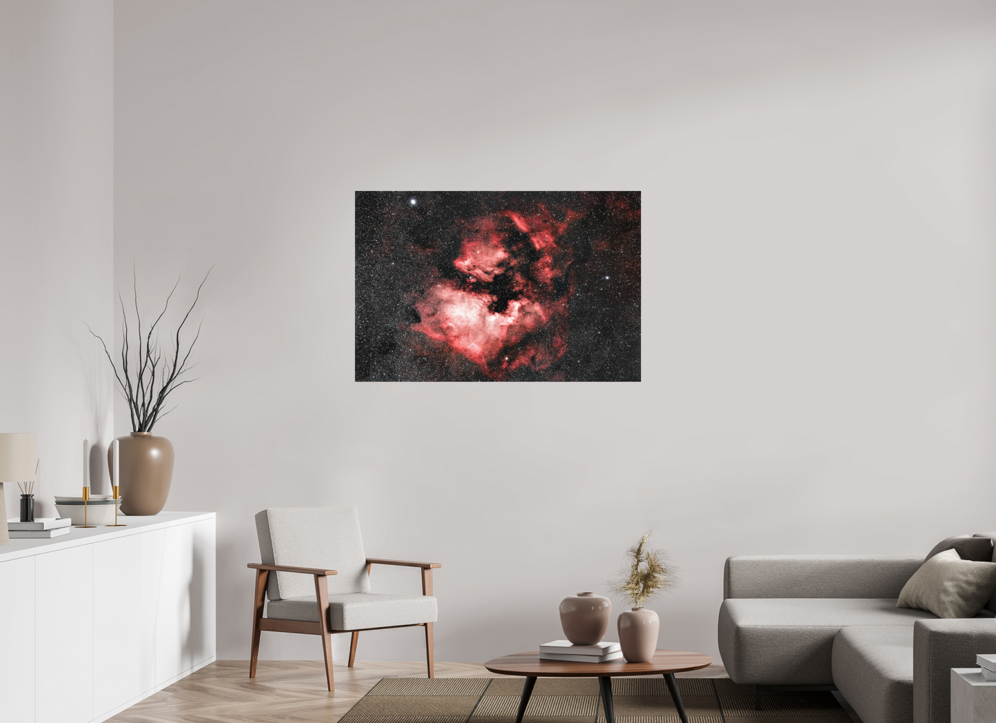 120 x 80 cm, Textured Matte North America And Pelican Nebula
