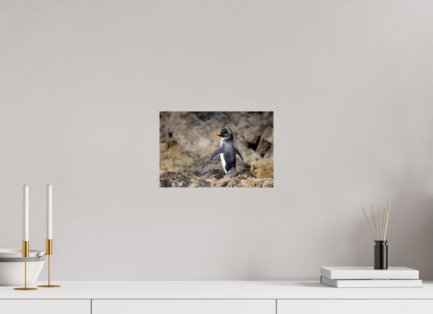 30 x 20 cm, Smooth Glossy Macaroni penguin