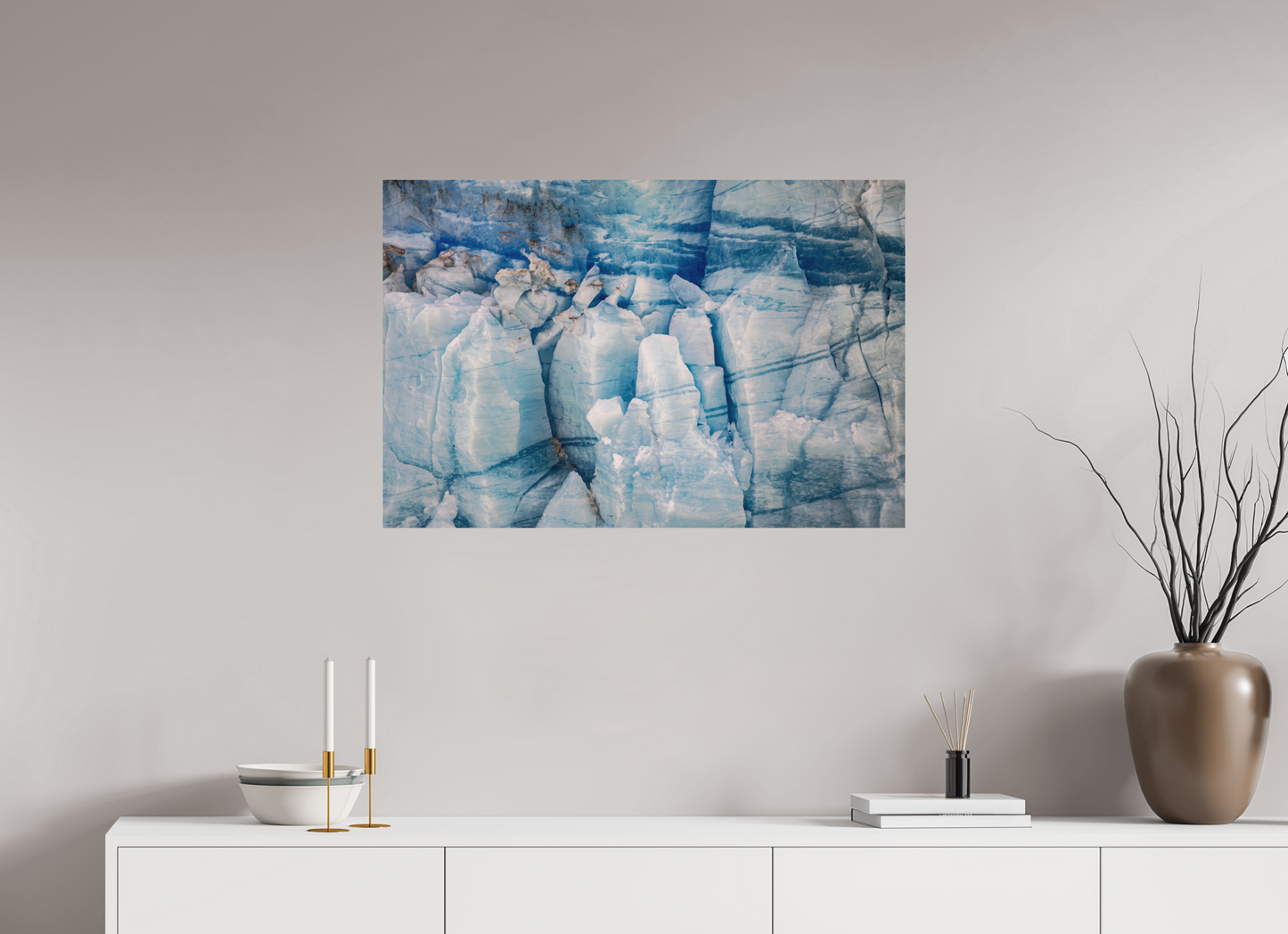 90 x 60 cm, Textured Matte ice