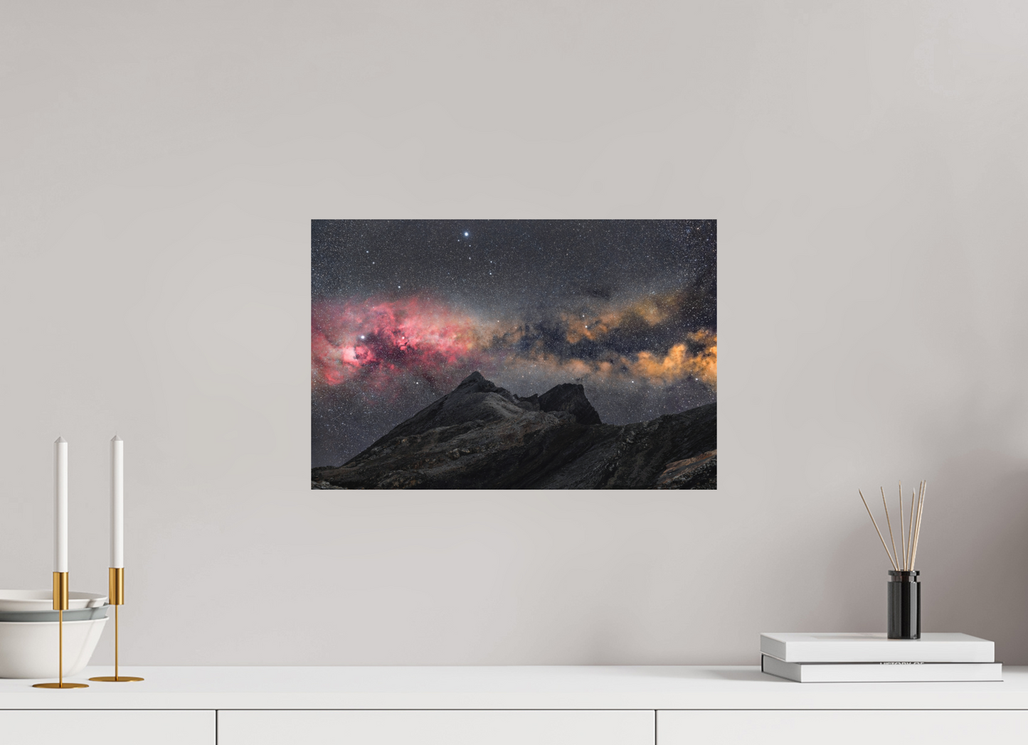 45 x 30 cm, Textured Matte Fire in the sky