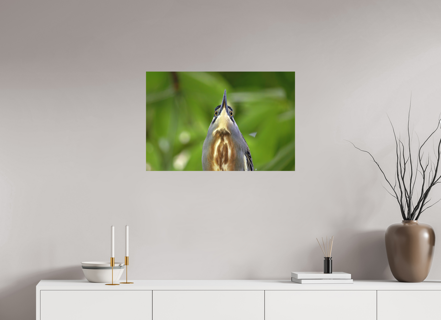 75 x 50 cm, Textured Matte young tiger heron