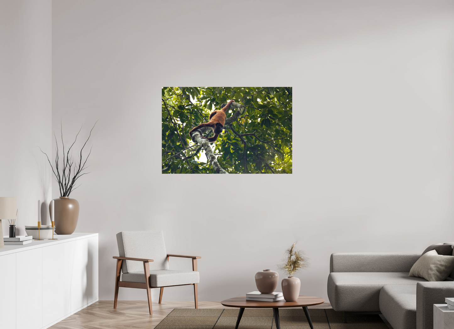 120 x 80 cm, Textured Matte Howler Monkey