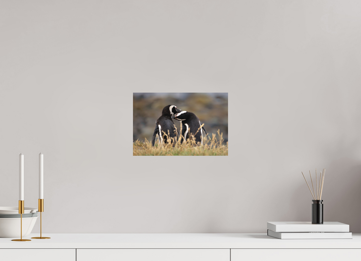30 x 20 cm, Textured Matte Billing Penguins