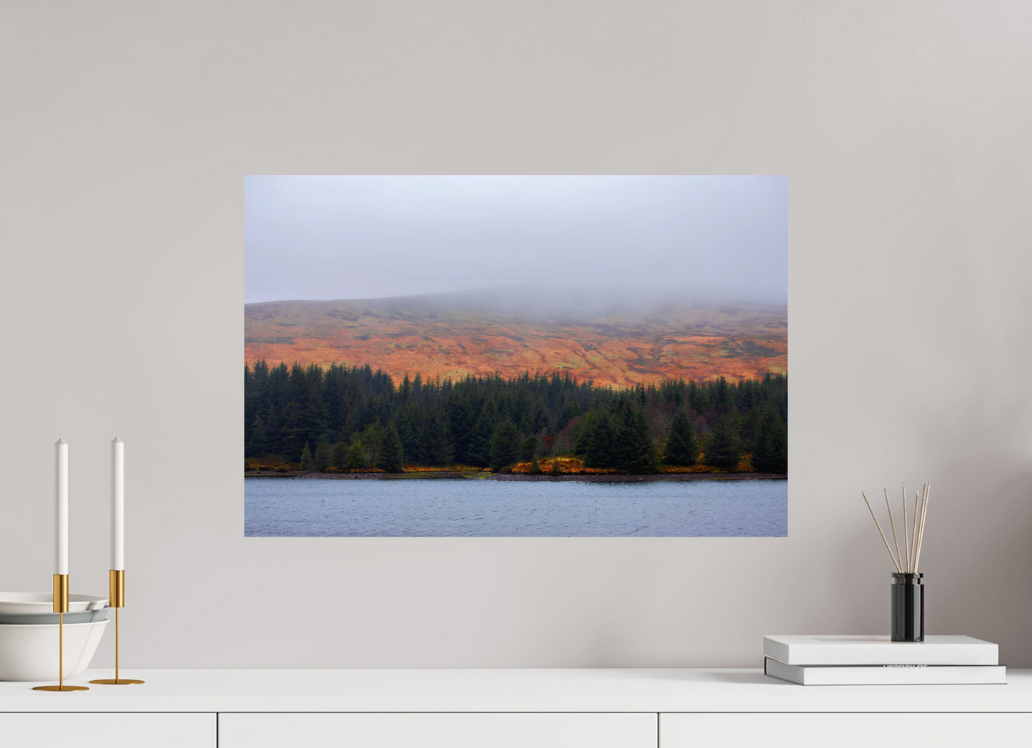 60 x 40 cm, Smooth Glossy Welsh Forest
