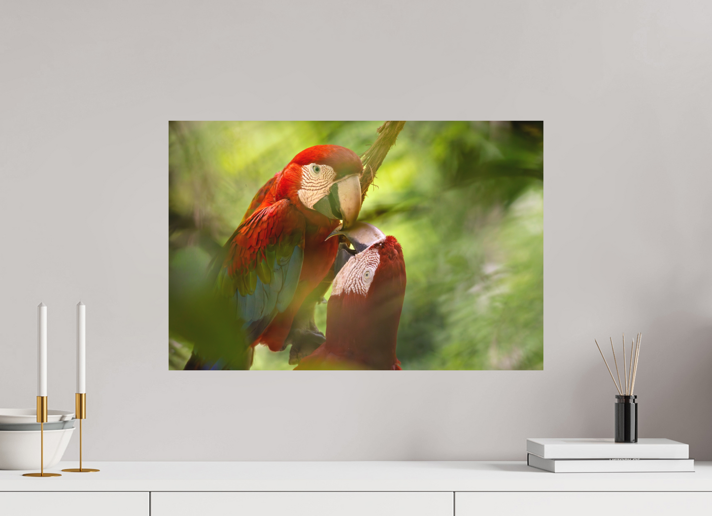 60 x 40 cm, Textured Matte Macaw