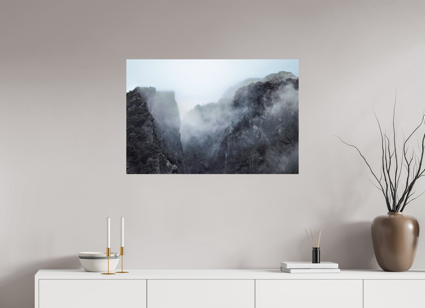 90 x 60 cm, Textured Matte The Mountain Pass