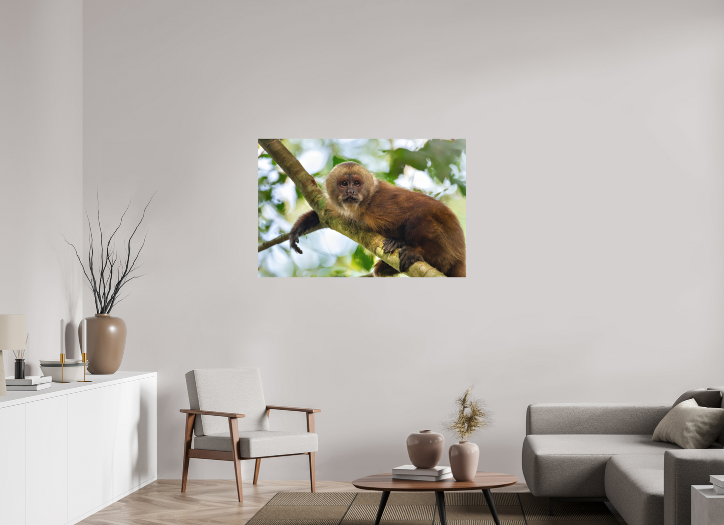 120 x 80 cm, Textured Matte Capuchin Monkey2