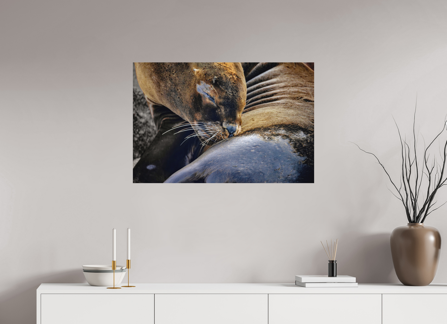 90 x 60 cm, Textured Matte sea lion