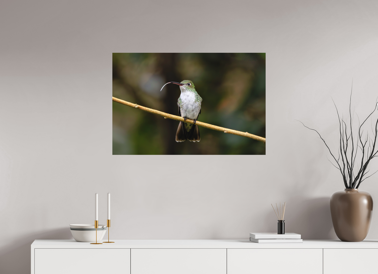 90 x 60 cm, Textured Matte hummingbird12