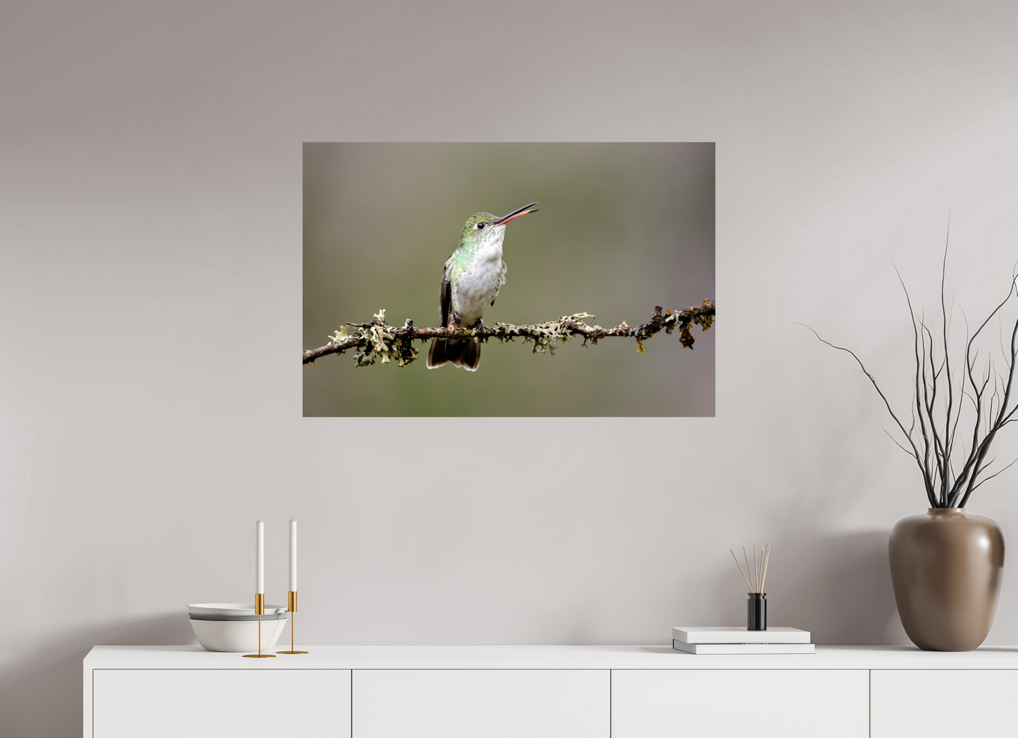 90 x 60 cm, Smooth Glossy hummingbird 2