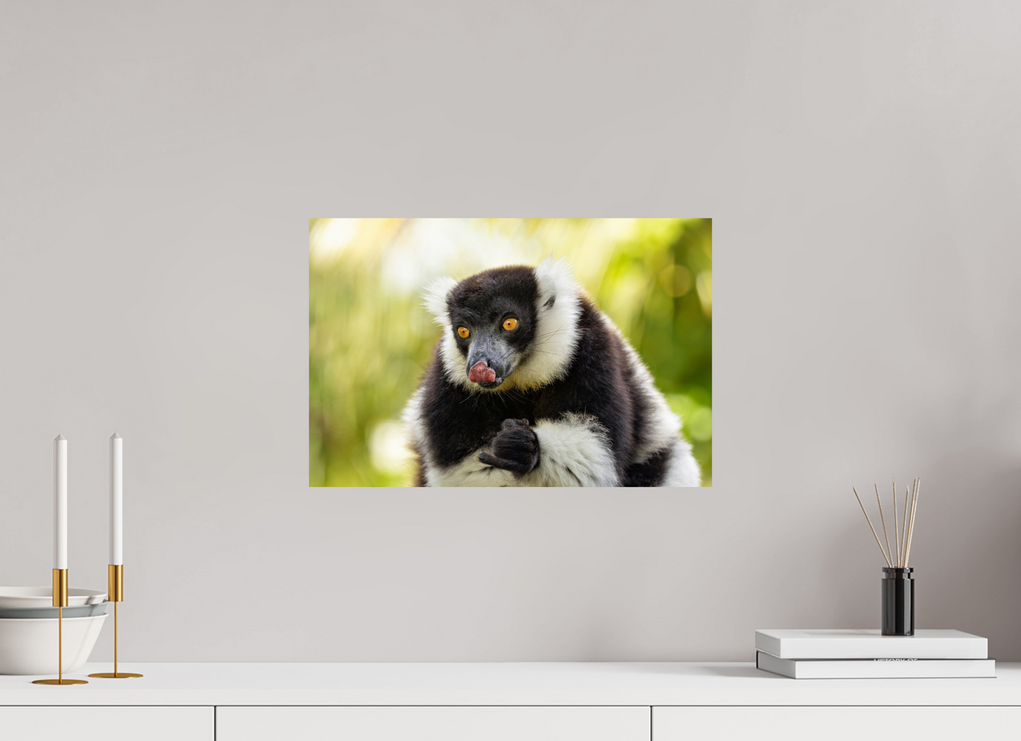 45 x 30 cm, Smooth Glossy lemur