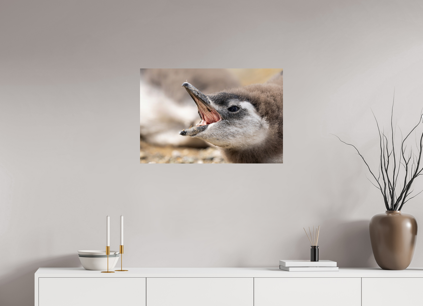 75 x 50 cm, Smooth Glossy Penguins call