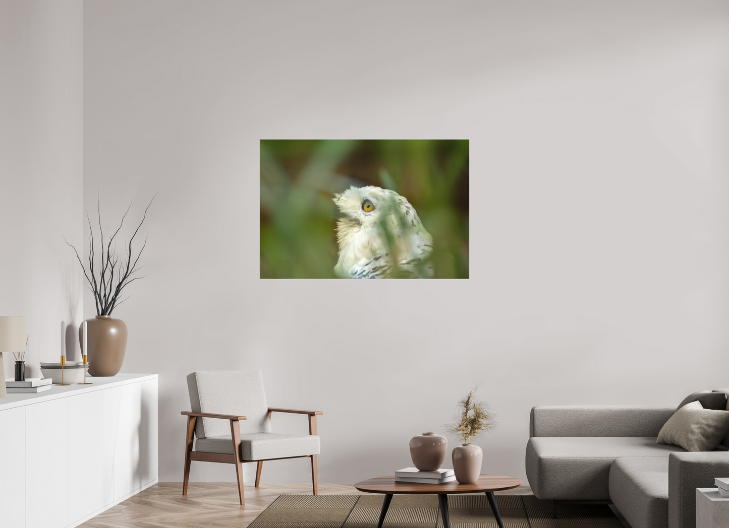 120 x 80 cm, Textured Matte snowy owl