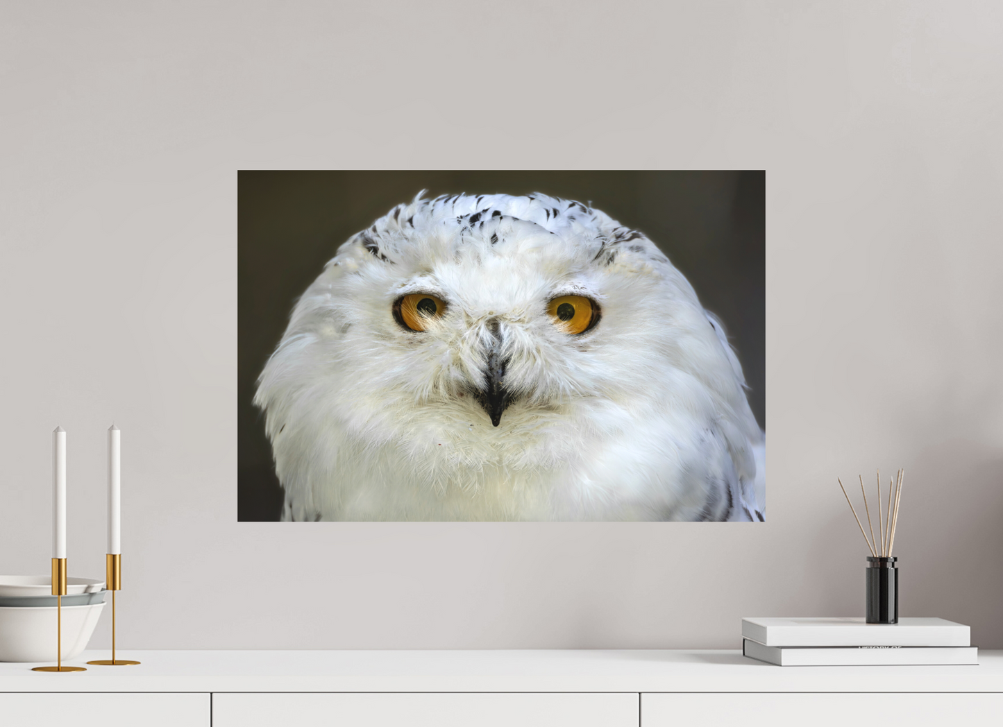 60 x 40 cm, Textured Matte snowy owl