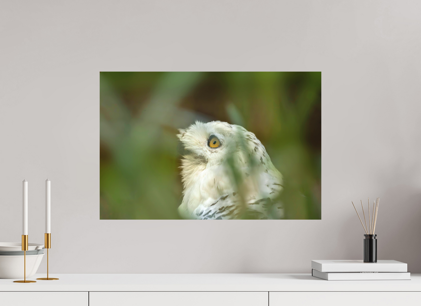60 x 40 cm, Textured Matte snowy owl
