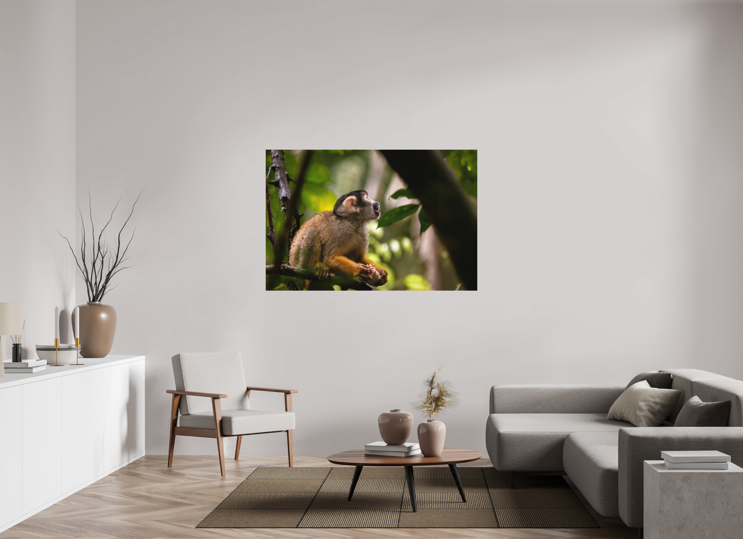 150 x 100 cm, Textured Matte Squirrel Monkey