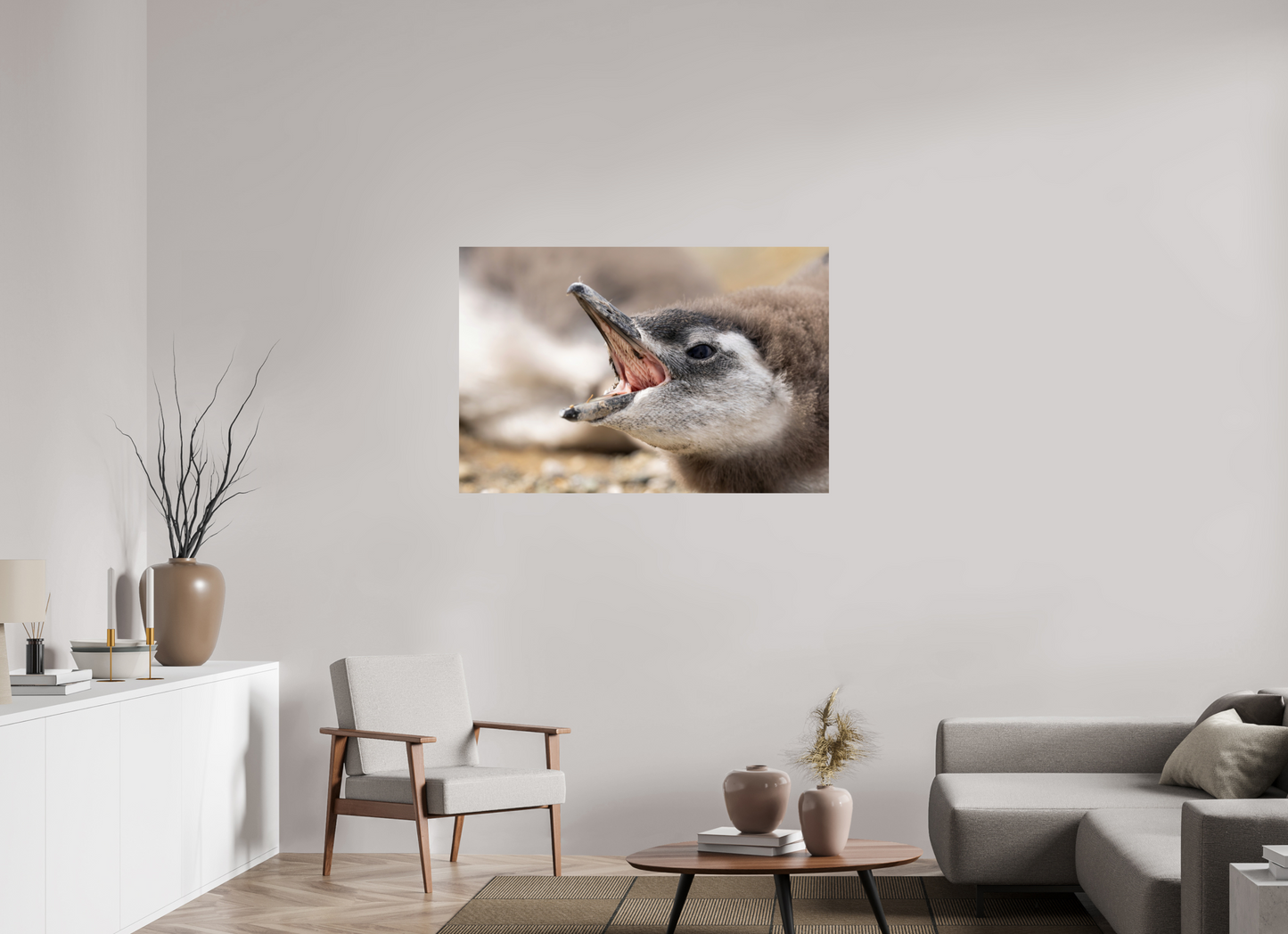 120 x 80 cm, Smooth Glossy Penguins call