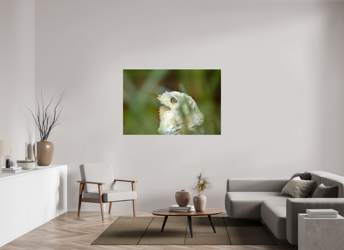 150 x 100 cm, Smooth Glossy snowy owl
