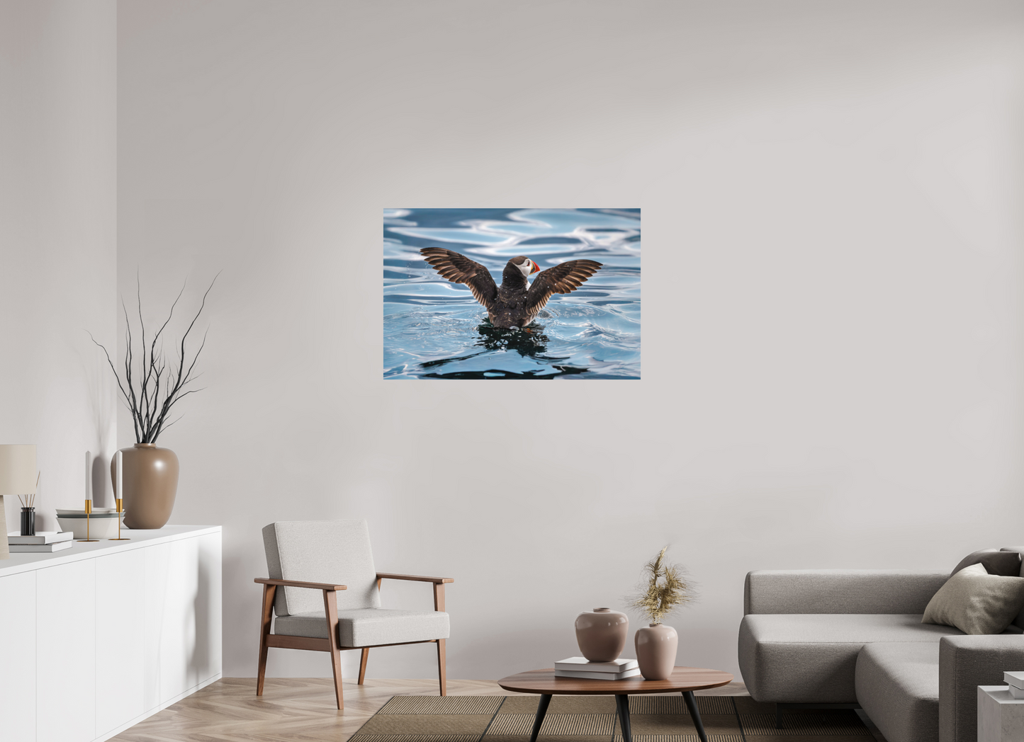 105 x 70 cm, Textured Matte puffin4