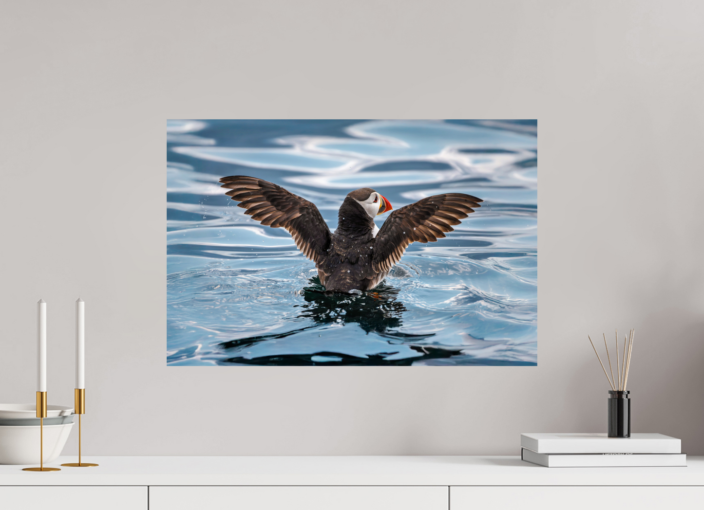 60 x 40 cm, Smooth Glossy puffin4