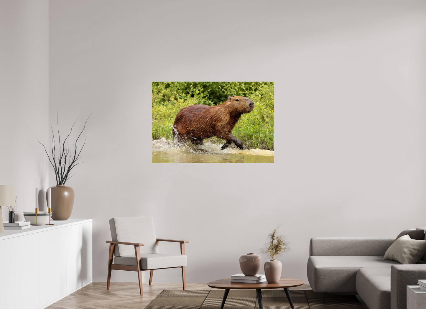 120 x 80 cm, Smooth Glossy Capybara