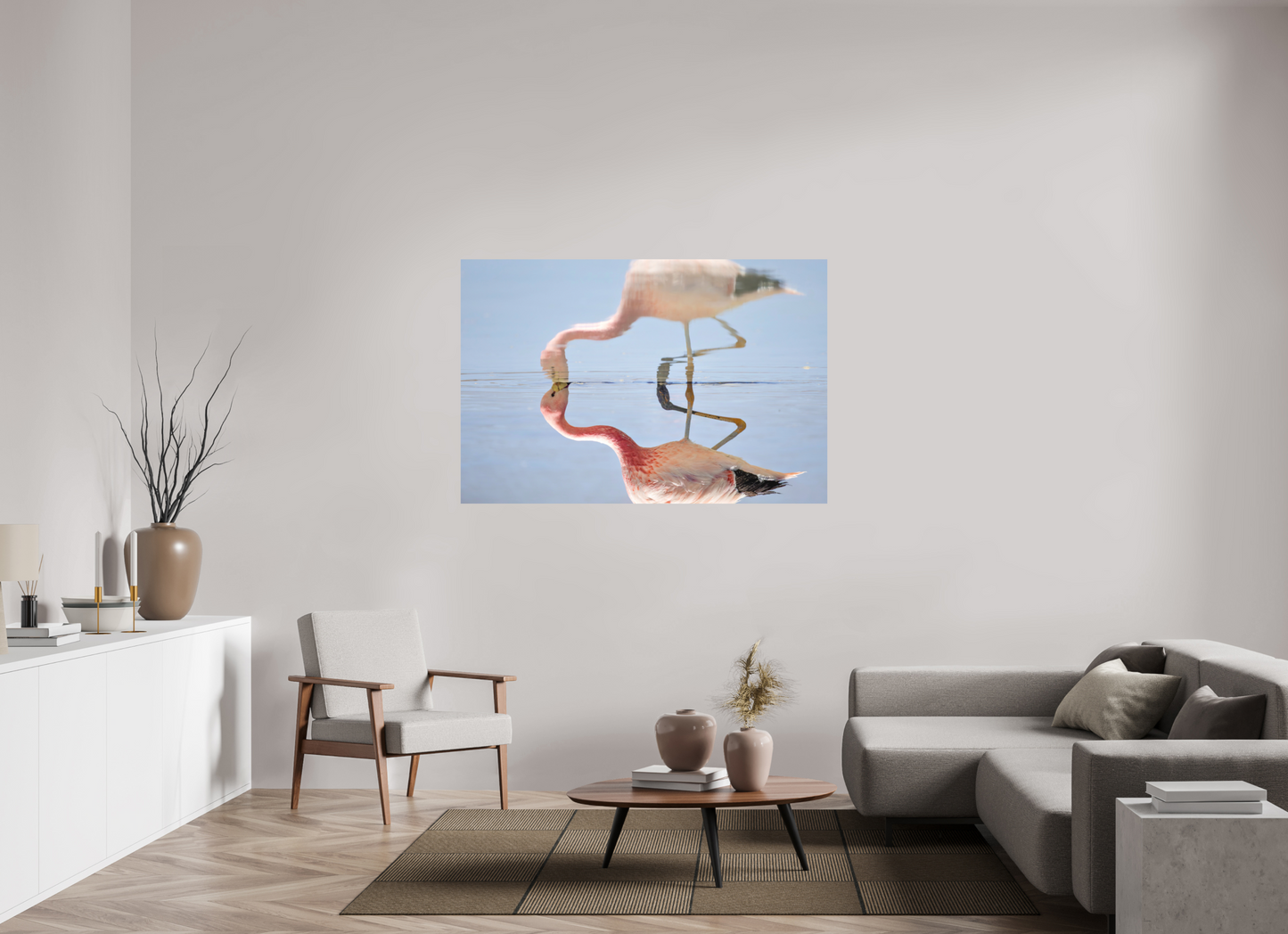 150 x 100 cm, Textured Matte Flamingo Flamingo