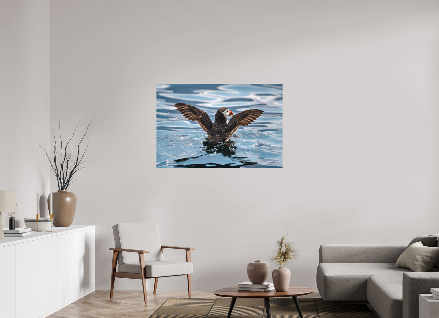 120 x 80 cm, Textured Matte puffin4