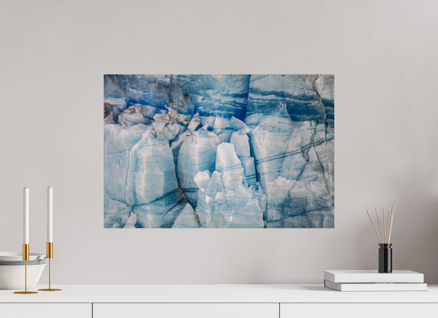 60 x 40 cm, Smooth Glossy ice