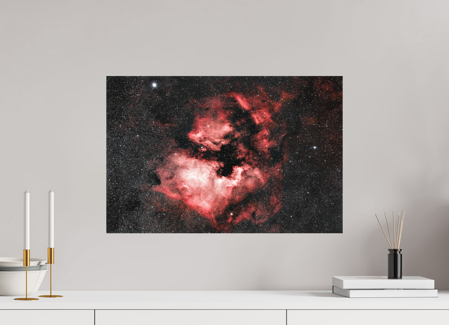 60 x 40 cm, Textured Matte North America And Pelican Nebula