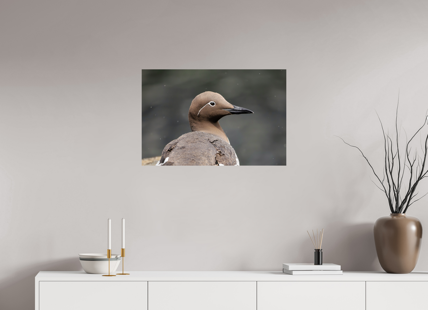 75 x 50 cm, Smooth Glossy Guillemot