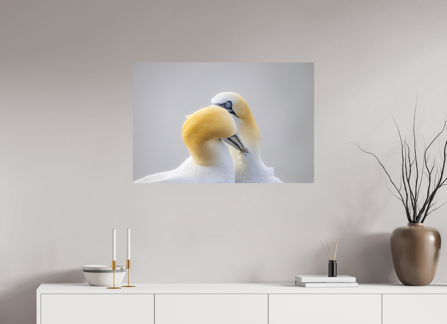 90 x 60 cm, Smooth Glossy Preening