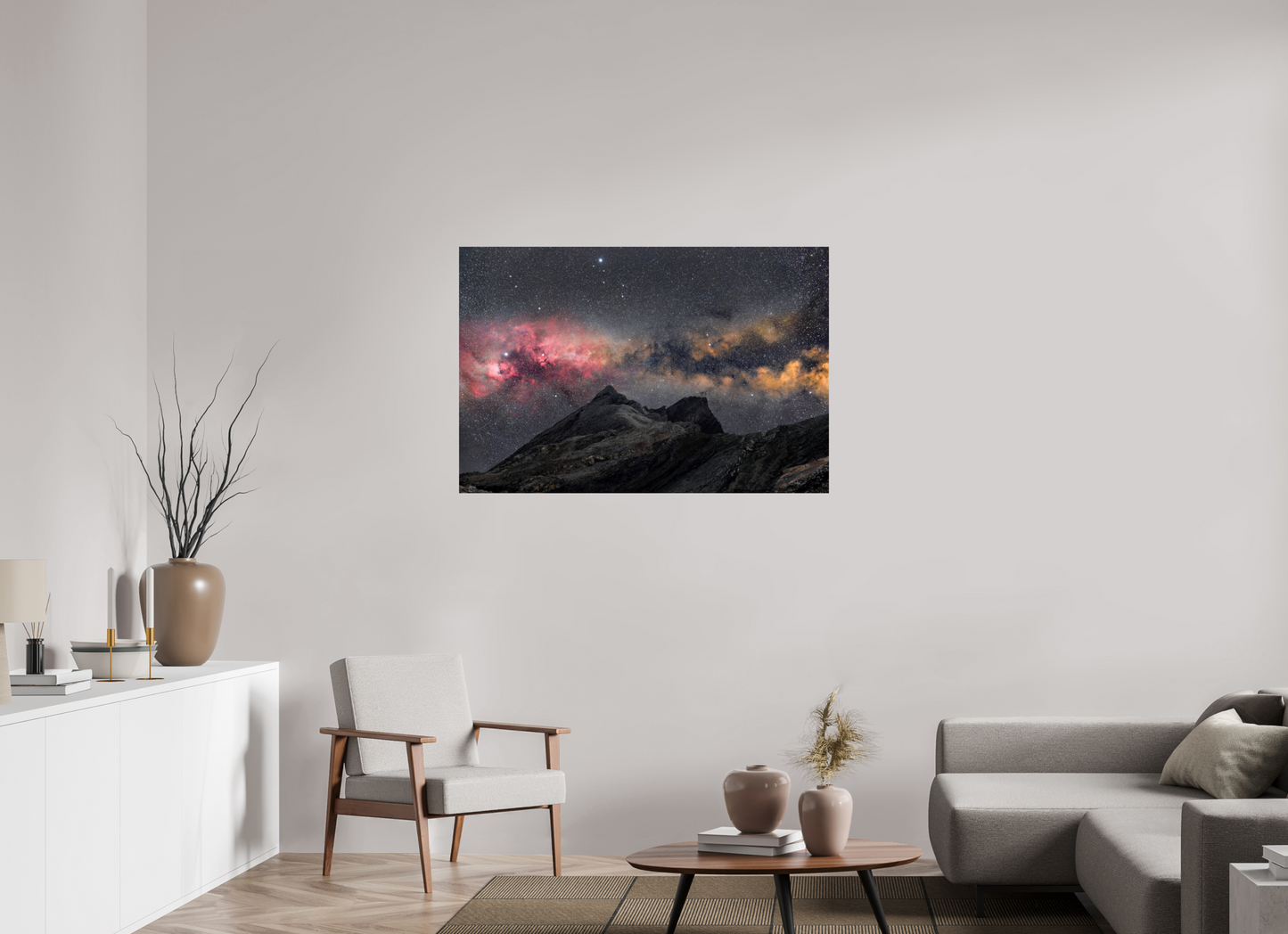120 x 80 cm, Smooth Glossy Fire in the sky