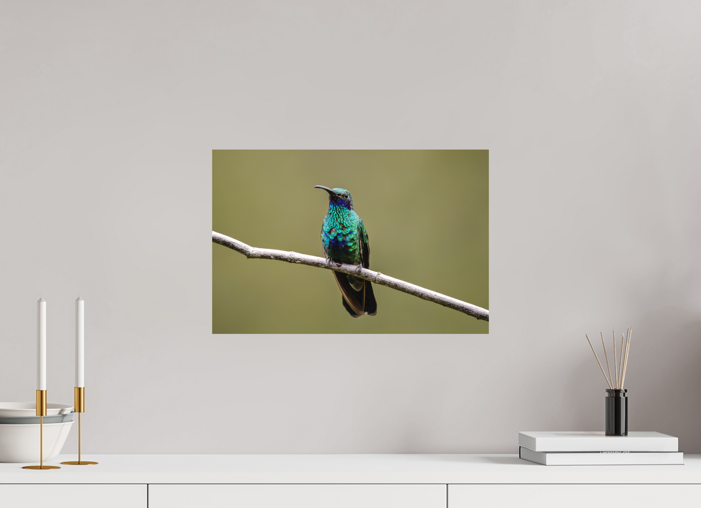 45 x 30 cm, Textured Matte hummingbird13