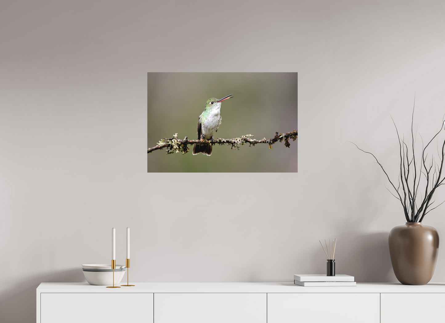 75 x 50 cm, Textured Matte hummingbird 2