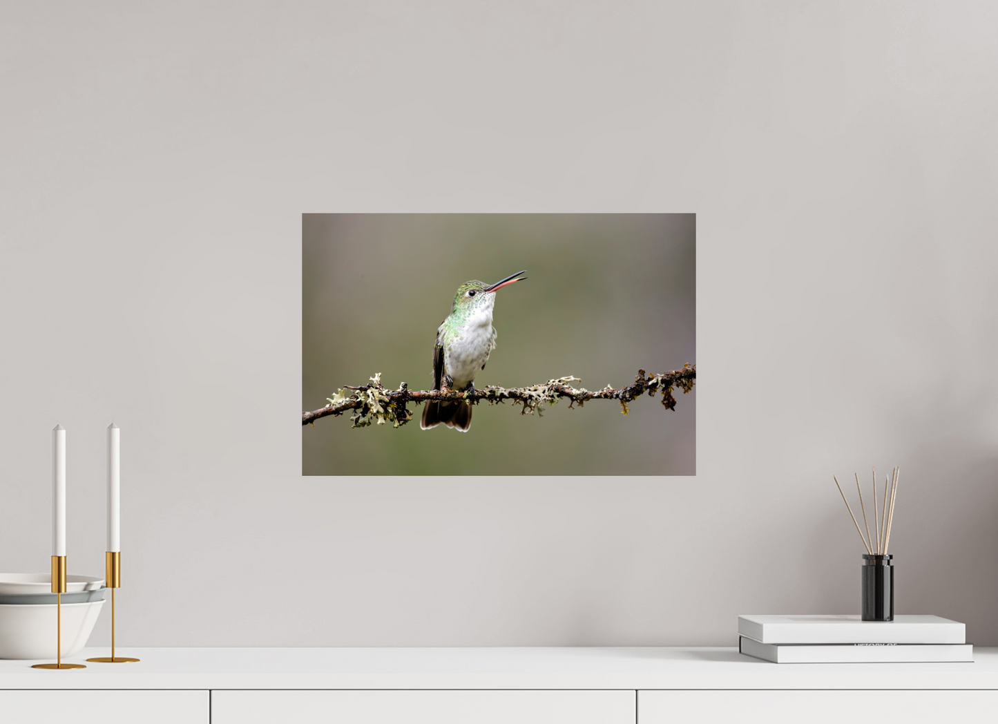 45 x 30 cm, Smooth Glossy hummingbird 2