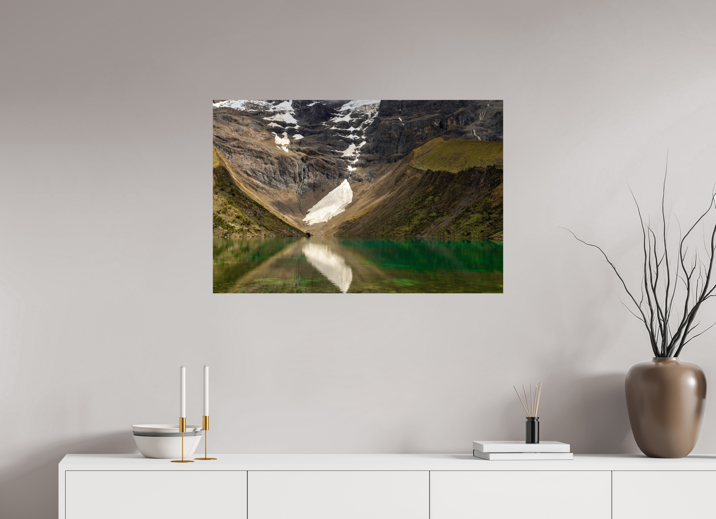 90 x 60 cm, Smooth Glossy Laguna Humantay