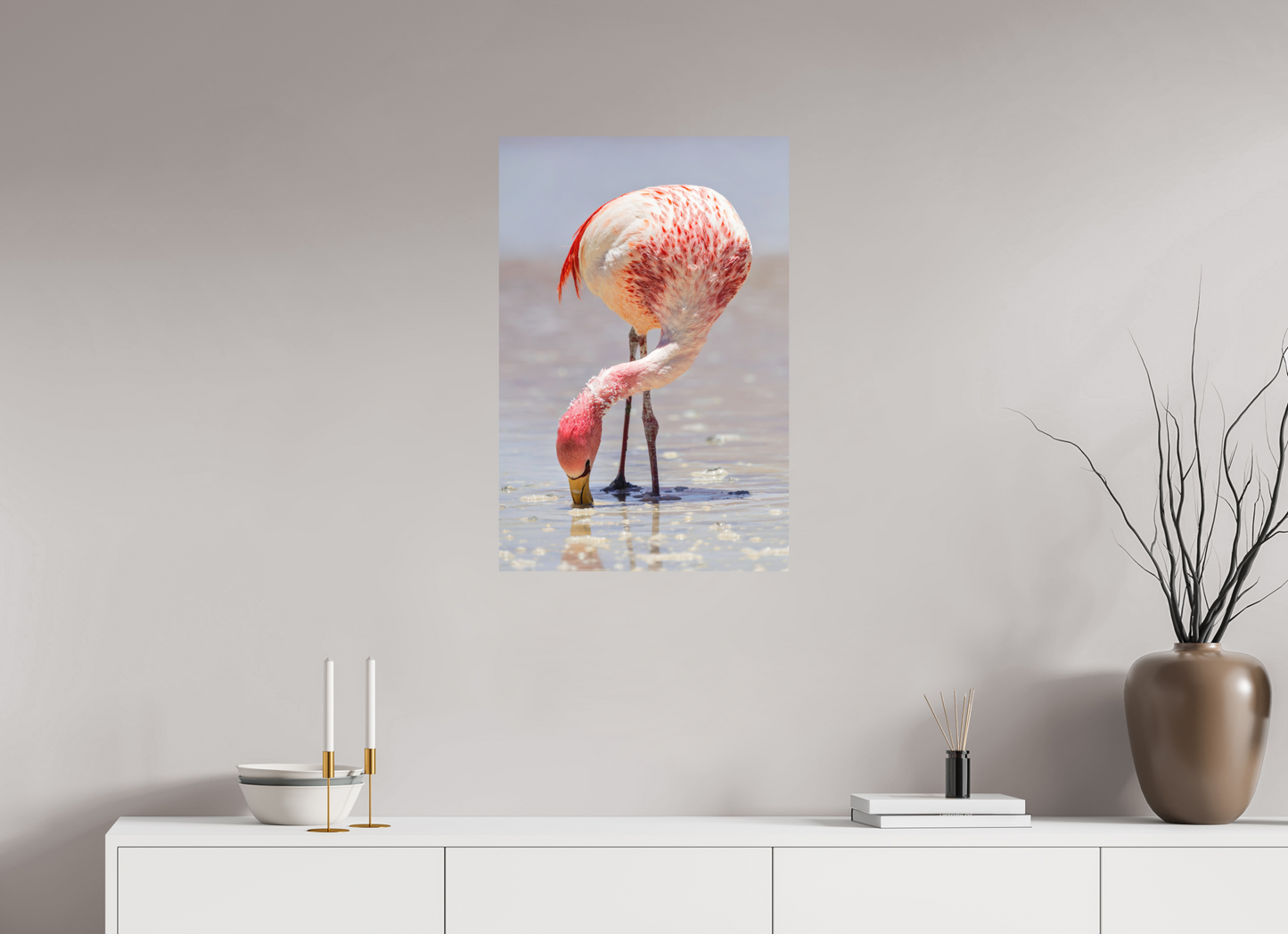 50 x 75 cm, Textured Matte Andean Flamingo