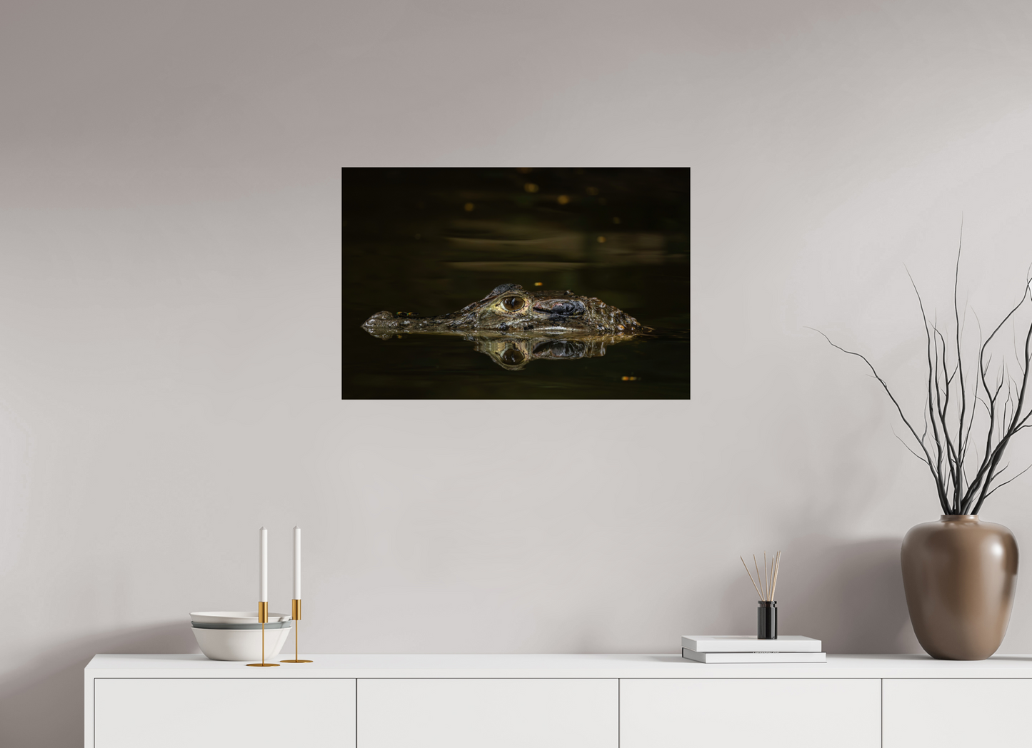 75 x 50 cm, Smooth Glossy Approaching Danger
