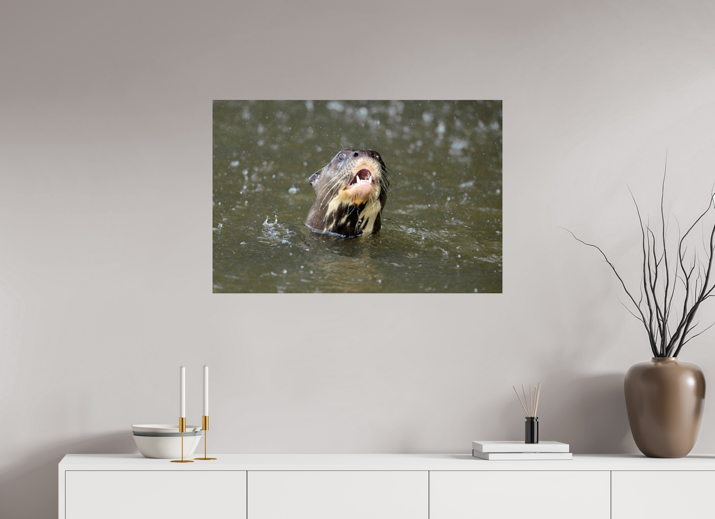 90 x 60 cm, Smooth Glossy Giant Otter